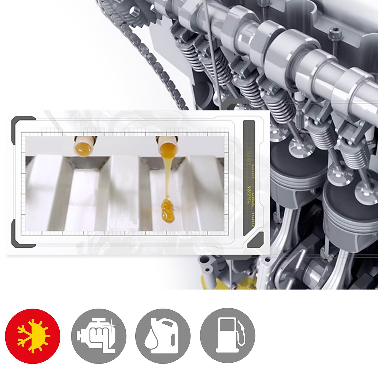 Ilustrimi i rrjedhës më të shpejtë të Shell Helix Ultra në krahasim me vajin mineral