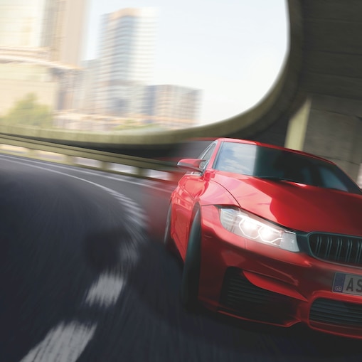 car on an underpass